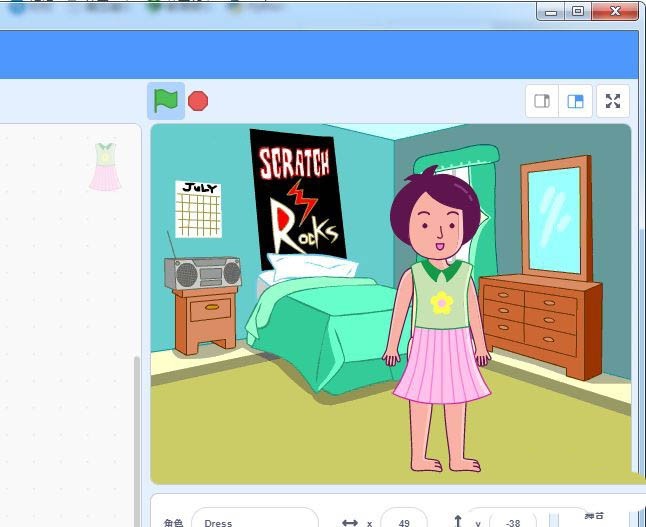 Bagaimana untuk melaksanakan animasi seorang gadis kecil menukar pakaian dalam tutorial scratch3_scratch3 untuk menambah pakaian pada watak