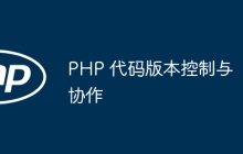 PHP 代码版本控制与协作