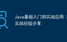 Java基础入门到实战应用：实战经验分享