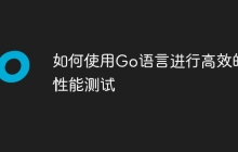 如何使用Go语言进行高效的性能测试