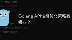 Golang API のパフォーマンス最適化戦略とは何ですか?