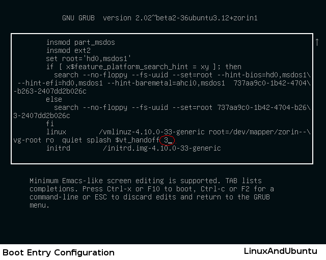 How to boot into the Linux command line