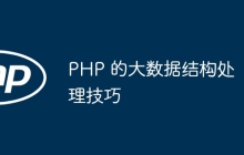 PHP 的大数据结构处理技巧