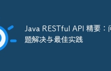 Java RESTful API 精要：问题解决与最佳实践