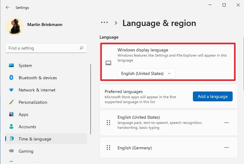 So ändern Sie die Schnittstellensprache in Win11_So ändern Sie die Schnittstellensprache in Win11