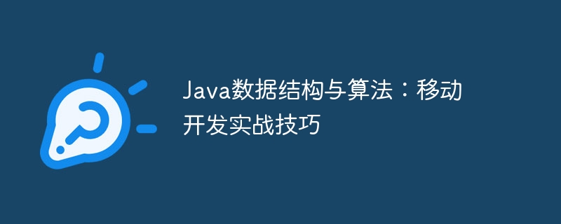 Java 데이터 구조 및 알고리즘: 모바일 개발을 위한 실용적인 팁