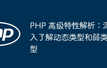 PHP 高级特性解析：深入了解动态类型和弱类型
