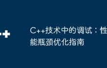 C++技术中的调试：性能瓶颈优化指南
