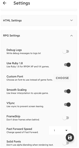 Introduction to joiplay simulator font setting method