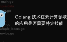 Golang 技术在云计算领域中的应用是否需要特定技能