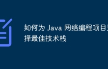 如何为 Java 网络编程项目选择最佳技术栈