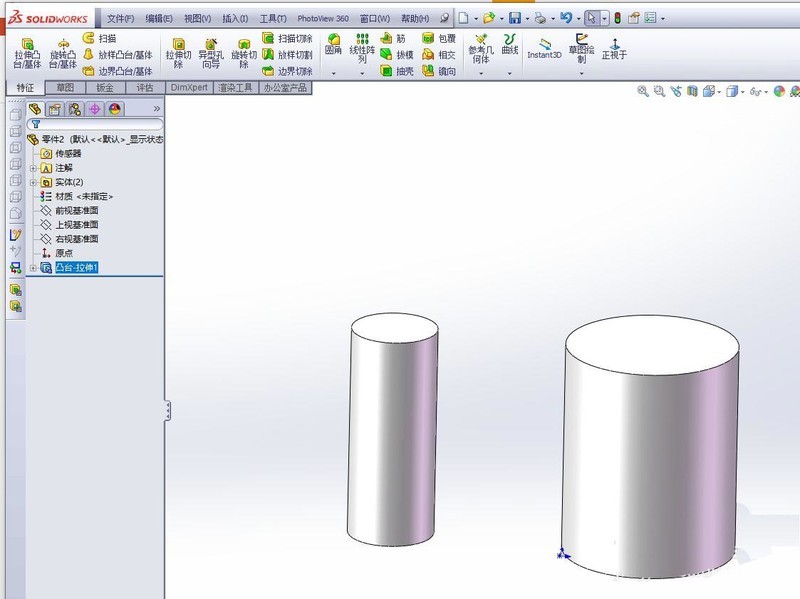 solidworks两个圆柱之间怎么测量距离 sw测量命令的用法