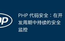 PHP 代码安全：在开发周期中持续的安全监控