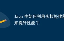 Java 中如何利用多核处理器来提升性能？