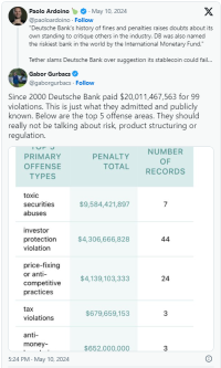 Tether CEO 正面回应公司偿债能力及其稳定币稳定性的相关指控
