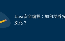 Java安全编程:如何培养安全文化?
