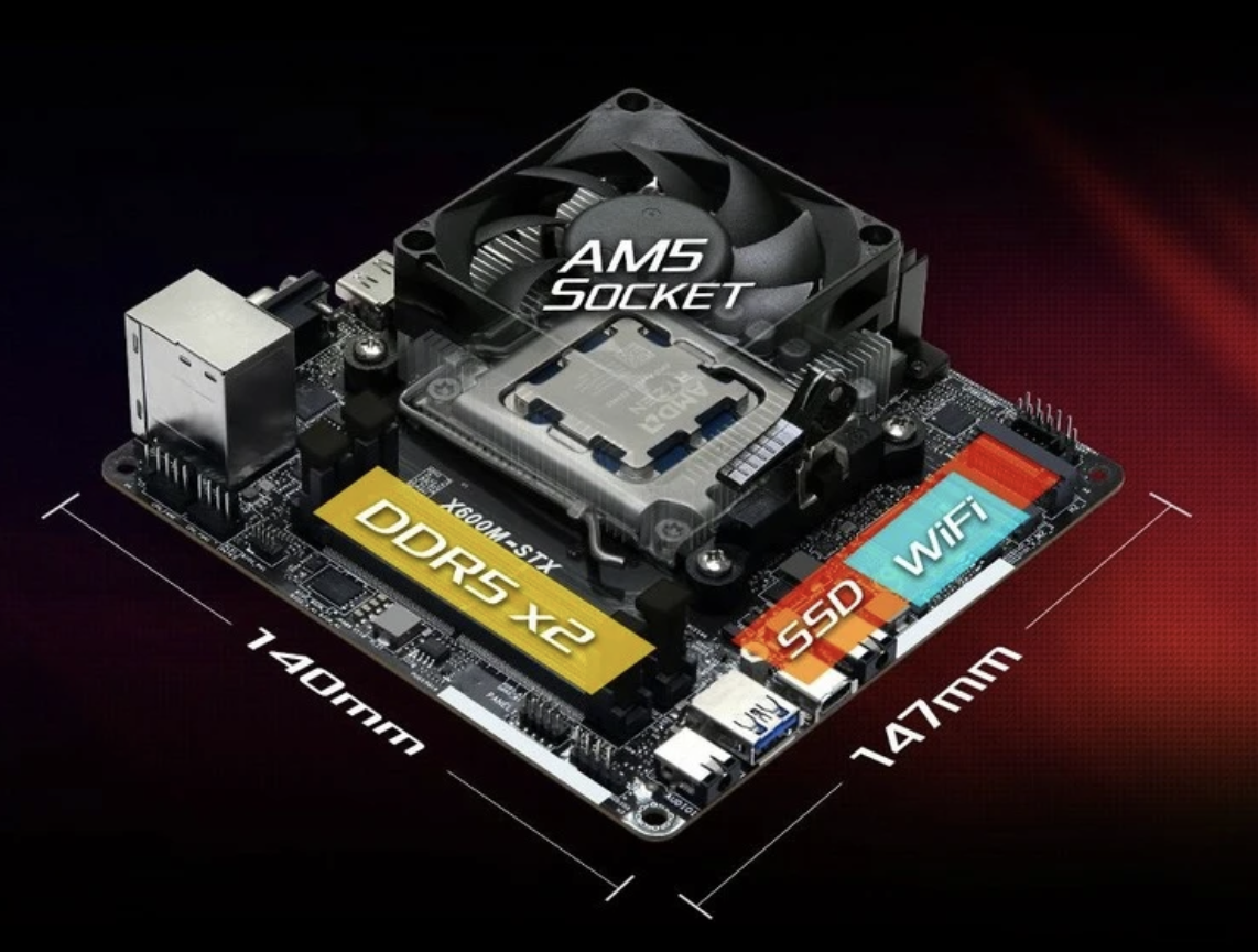 华擎 DeskMini X600 迷你主机 5 月 24 日上市，号称“首款 AMD AM5 平台 Mini STX”