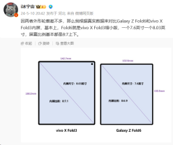 博主自制三星 Galaxy Z Fold6 折叠屏手机示意图，基于真实数据打造