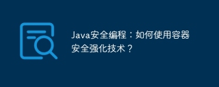 Java安全编程：如何使用容器安全强化技术？