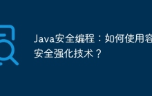 Java安全编程:如何使用容器安全强化技术?