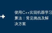 使用C++实现机器学习算法：常见挑战及解决方案
