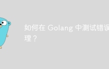 如何在 Golang 中测试错误处理？