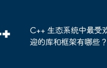 C++ 生态系统中最受欢迎的库和框架有哪些？