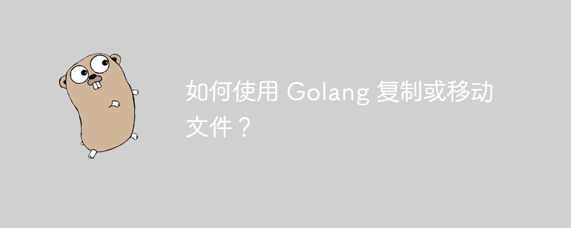 如何使用 Golang 复制或移动文件？