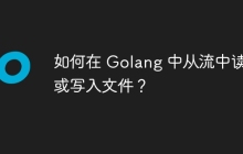 如何在 Golang 中从流中读取或写入文件？
