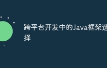 跨平台开发中的Java框架选择