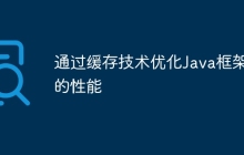 通过缓存技术优化Java框架的性能
