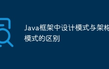 Java框架中设计模式与架构模式的区别