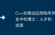 C++在移动应用程序开发中的潜力：人才和资源