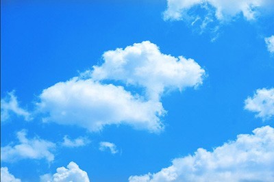 PS怎么把天空P蓝_画笔工具搞定