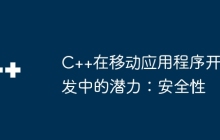 C++在移动应用程序开发中的潜力：安全性