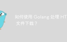 如何使用 Golang 处理 HTTP 文件下载？