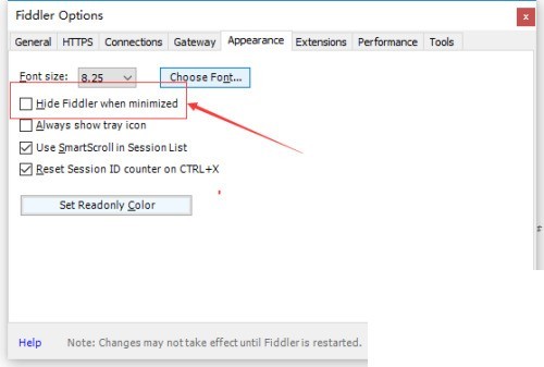fiddler怎么最小化隐藏窗口_fiddler最小化隐藏窗口教程