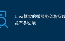 Java框架的微服务架构灰度发布与回滚