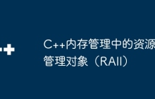 C++内存管理中的资源管理对象（RAII）