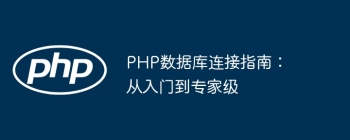 PHP数据库连接指南：从入门到专家级
