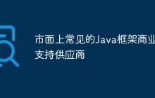 市面上常见的Java框架商业支持供应商