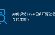 如何评估Java框架开源社区参与的成效？