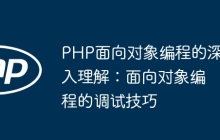 PHP面向对象编程的深入理解：面向对象编程的调试技巧