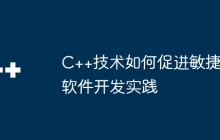 C++技术如何促进敏捷软件开发实践
