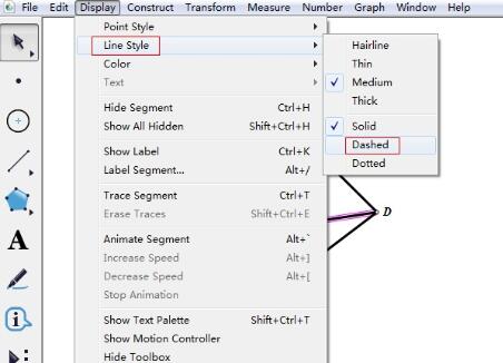 几何画板绘制虚线的简单教程分享
