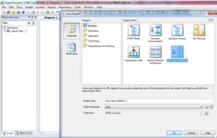Power Designer创建用例模型的操作过程