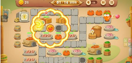 保卫萝卜3夜市22关攻略 集市第22关过关方法