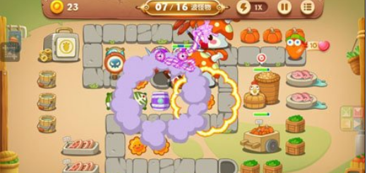 保卫萝卜3夜市22关攻略 集市第22关过关方法