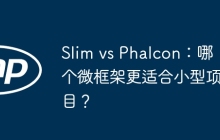 Slim vs Phalcon：哪个微框架更适合小型项目？