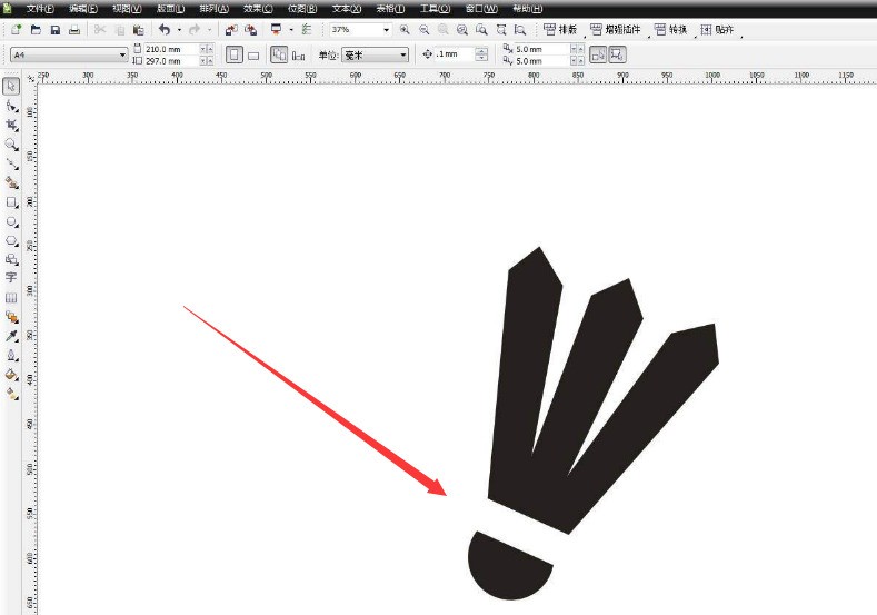 CDR怎么绘制羽毛球 CDR绘制羽毛球的方法介绍